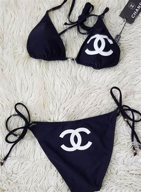 cheap chanel bathing suits|chanel bikini peach.